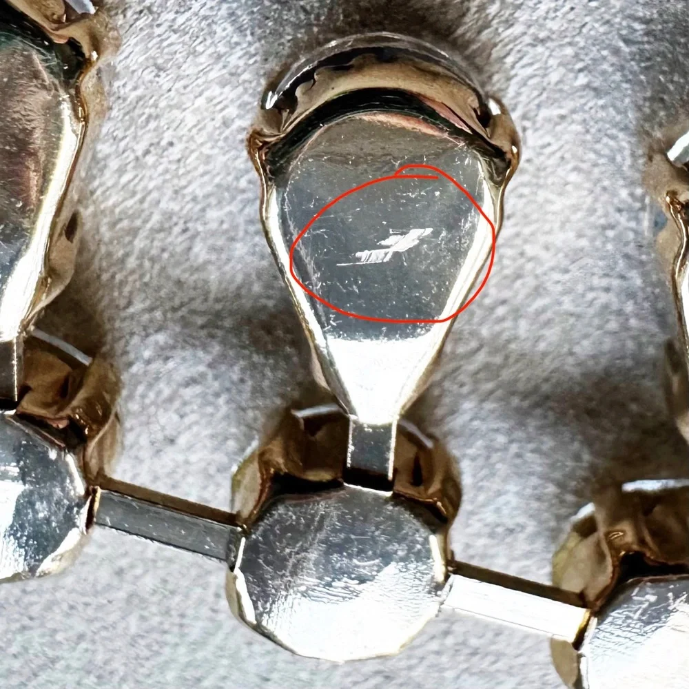 Anthropologie Clear Rhinestone Teardrop Necklace - Picture 14 of 16